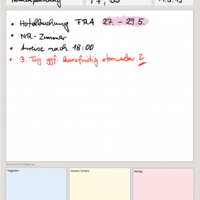 Notizseite auf dem iPad bzw. als PDF