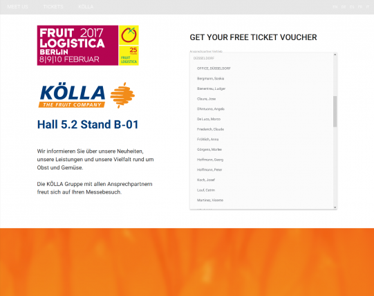 meetus@koella, Fruit Logistica 02/2017